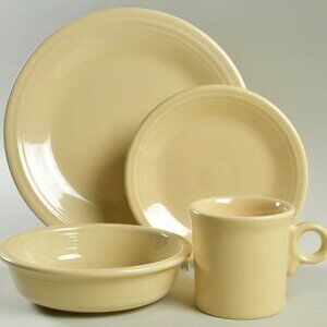 Fiestaware ivory 3 piece place setting